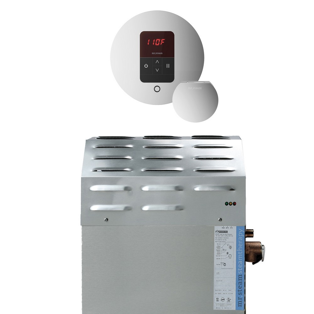 MR. STEAM C10AA0000 SUPER ITEMPO 240 VOLT AND 1-PHASE STEAM SHOWER GENERATOR PACKAGE WITH ITEMPO ROUND CONTROL