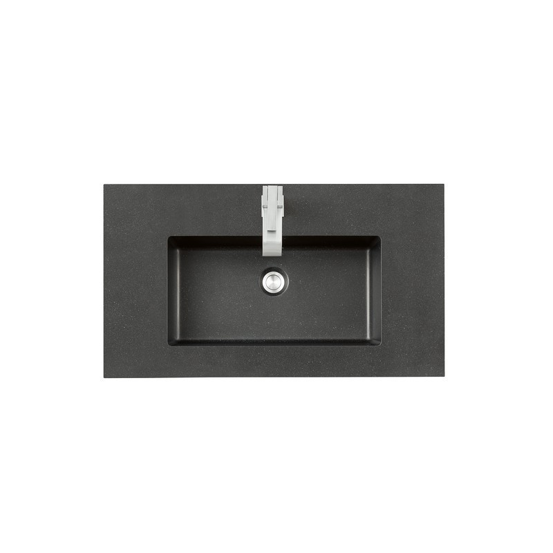 JAMES MARTIN SWB-S31.5-CHB 31.5 INCH SINGLE SINK TOP IN CHARCOAL BLACK
