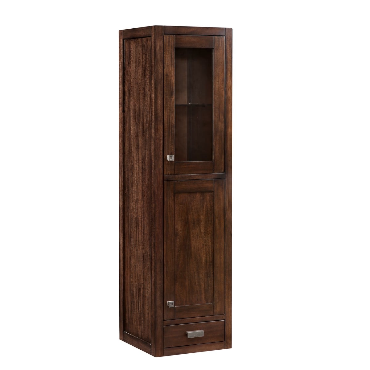 James Martin E444-H15R-MCA Addison 15 Inch Grand Tower Hutch Right In Mid Century Acacia