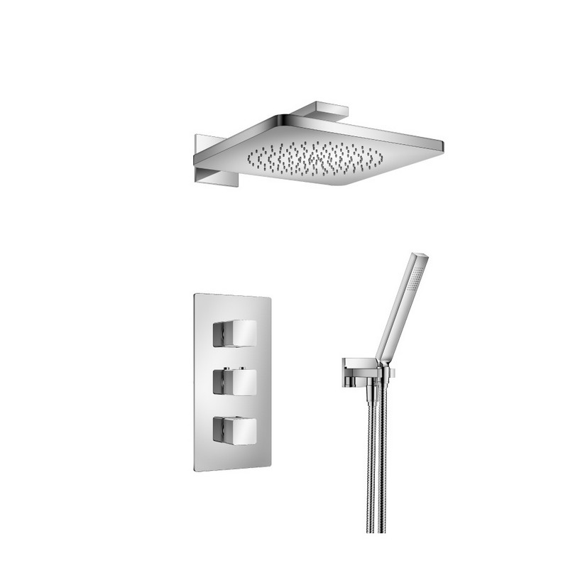 ISENBERG 196.7150 SERIE 196 HAND SHOWER SET WITH SHOWER HEAD, THERMOSTATIC VALVE AND TRIM