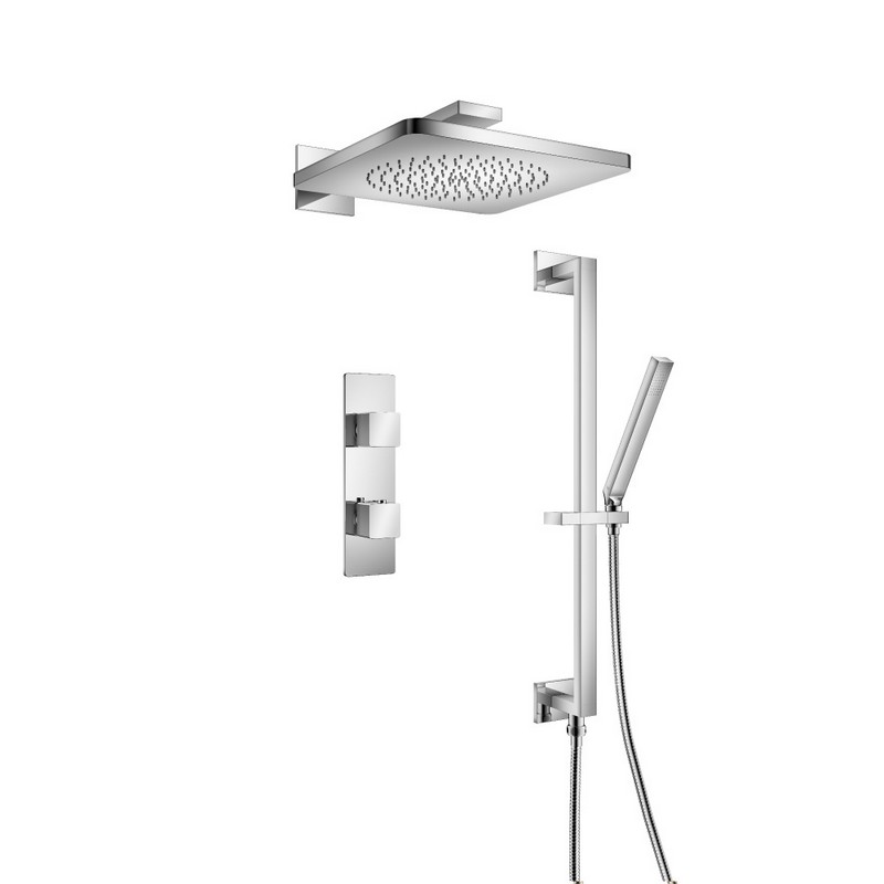 ISENBERG 196.7350 SERIE 196 HAND SHOWER SET WITH SHOWER HEAD, THERMOSTATIC VALVE AND TRIM