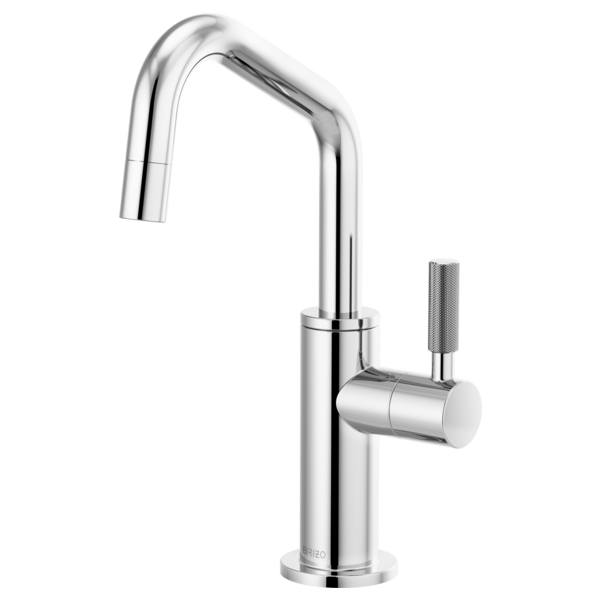 BRIZO 61363LF-C LITZE 9-11/16 INCH BEVERAGE FAUCET WITH ANGLED SPOUT AND KNURLED HANDLE