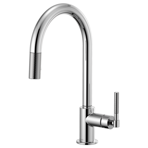 ROHL LS57L-PN-2 MODERN ARCHITECTURAL SIDE LEVER PULL-DOWN HIGH SPOUT SINGLE  HOLE KITCHEN FAUCET, POLISHED NICKEL