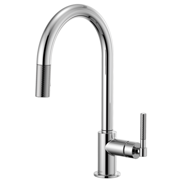 BRIZO 63043LF LITZE PULL-DOWN FAUCET WITH ARC SPOUT AND KNURLED HANDLE