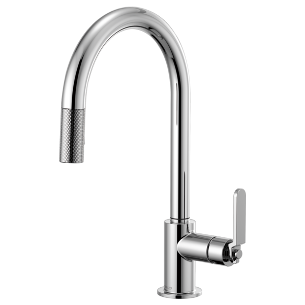 BRIZO 63044LF LITZE PULL-DOWN FAUCET WITH ARC SPOUT AND INDUSTRIAL HANDLE