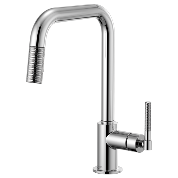 BRIZO 63053LF LITZE PULL-DOWN FAUCET WITH SQUARE SPOUT AND KNURLED HANDLE