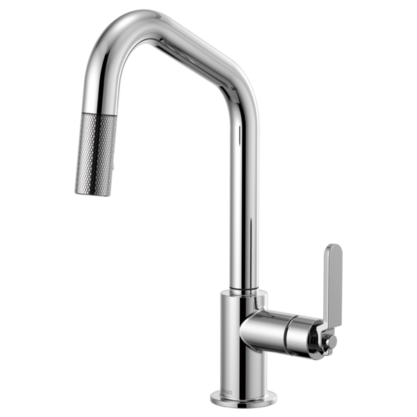 BRIZO 63064LF LITZE PULL-DOWN FAUCET WITH ANGLED SPOUT AND INDUSTRIAL HANDLE