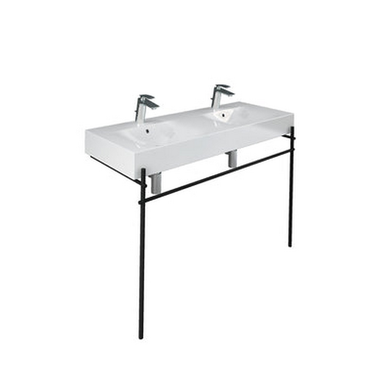 BARCLAY 630WH-MB DES 47 5/8 INCH FIRECLAY CONSOLE BATHROOM SINK