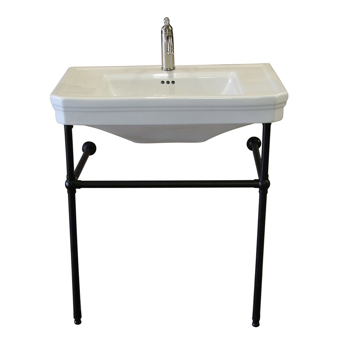 BARCLAY 7WH DREW 30 INCH CONSOLE BATHROOM SINK WITH STAND