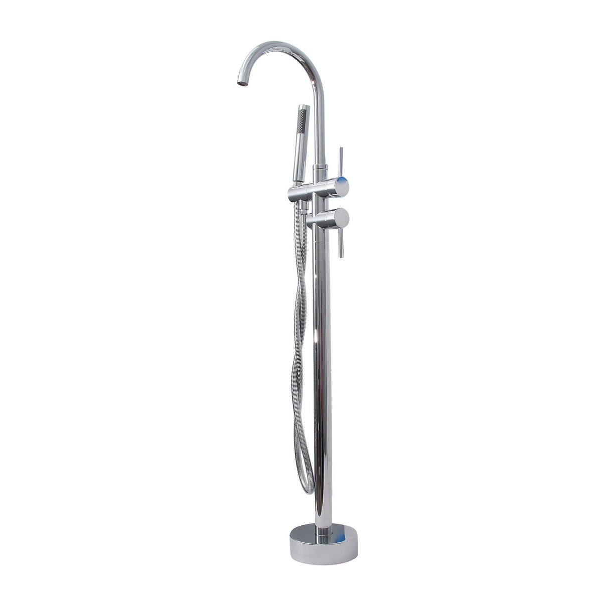BARCLAY 7964 ELORA 46 1/8 INCH SINGLE HOLE FREESTANDING TUB FILLER WITH HAND SHOWER