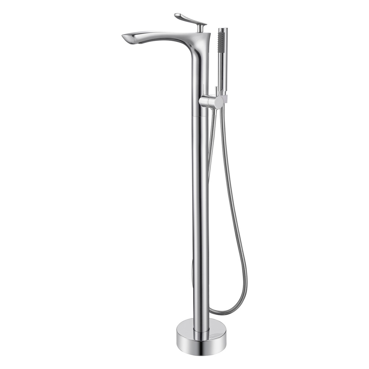 BARCLAY 7974 KAYLA 40 1/4 INCH FREESTANDING TUB FILLER WITH HAND SHOWER AND LEVER HANDLE