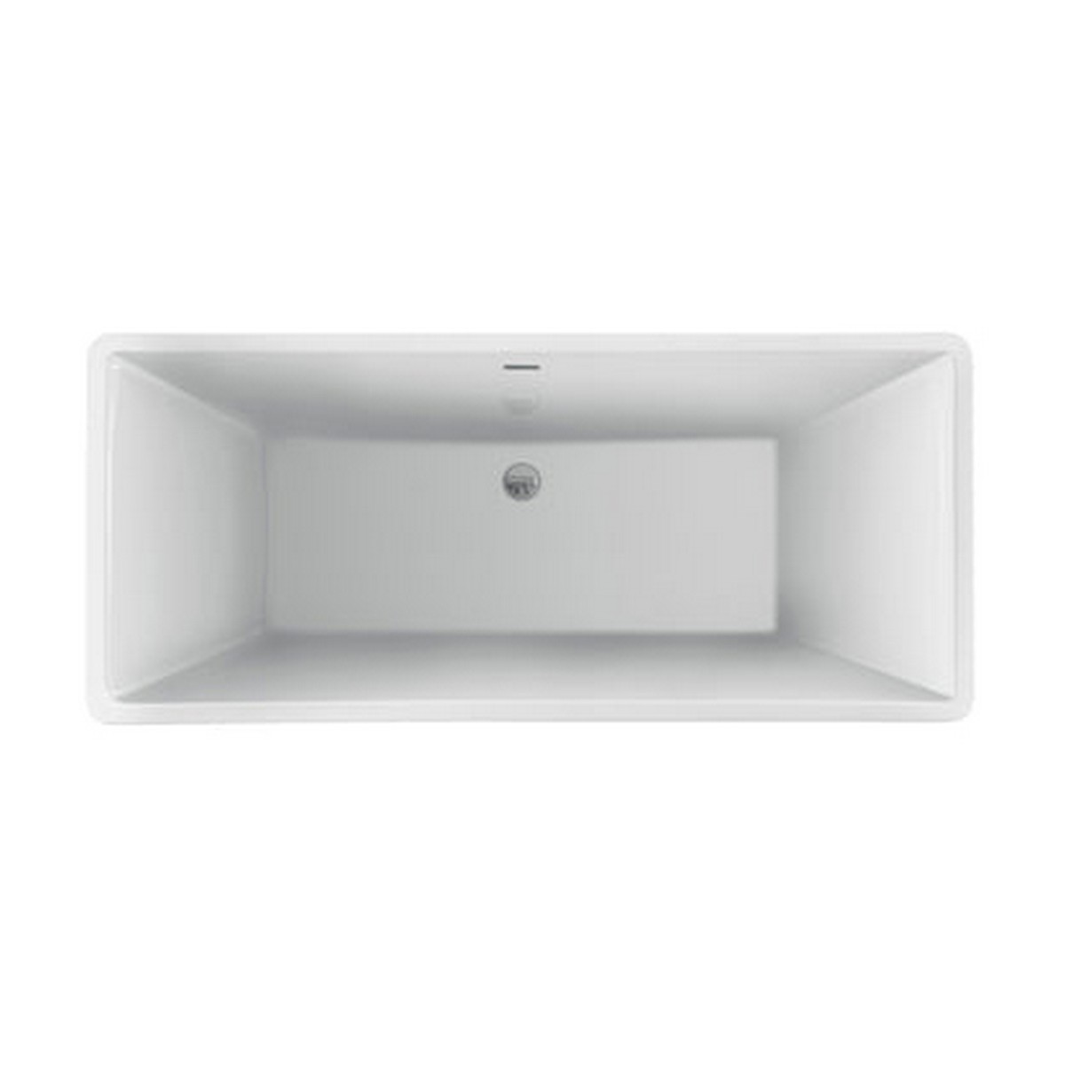 BARCLAY ATCRECN67FIG TAYLOR 66 1/4 INCH ACRYLIC FREESTANDING RECTANGULAR SOAKING BATHTUB IN WHITE WITH INTEGRAL DRAIN AND OVERFLOW