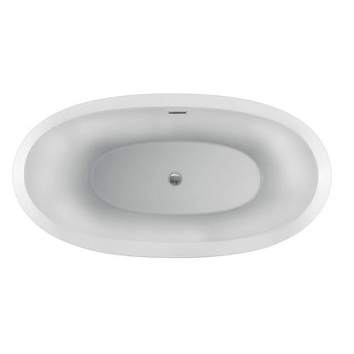 BARCLAY ATDSN67IG NAOMI 66 3/4 INCH ACRYLIC FREESTANDING OVAL SOAKING DOUBLE SLIPPER BATHTUB IN WHITE WITH INTEGRAL DRAIN AND OVERFLOW