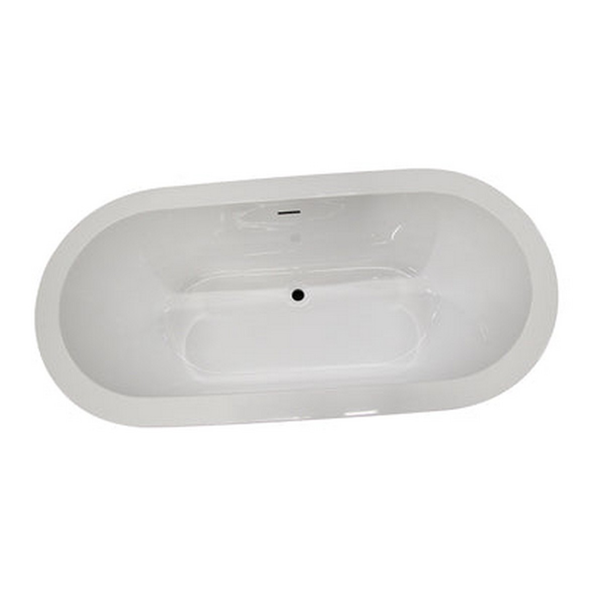 BARCLAY ATOVN63EIG PASCAL 63 INCH ACRYLIC FREESTANDING OVAL SOAKING BATHTUB WITH INTEGRAL DRAIN AND OVERFLOW