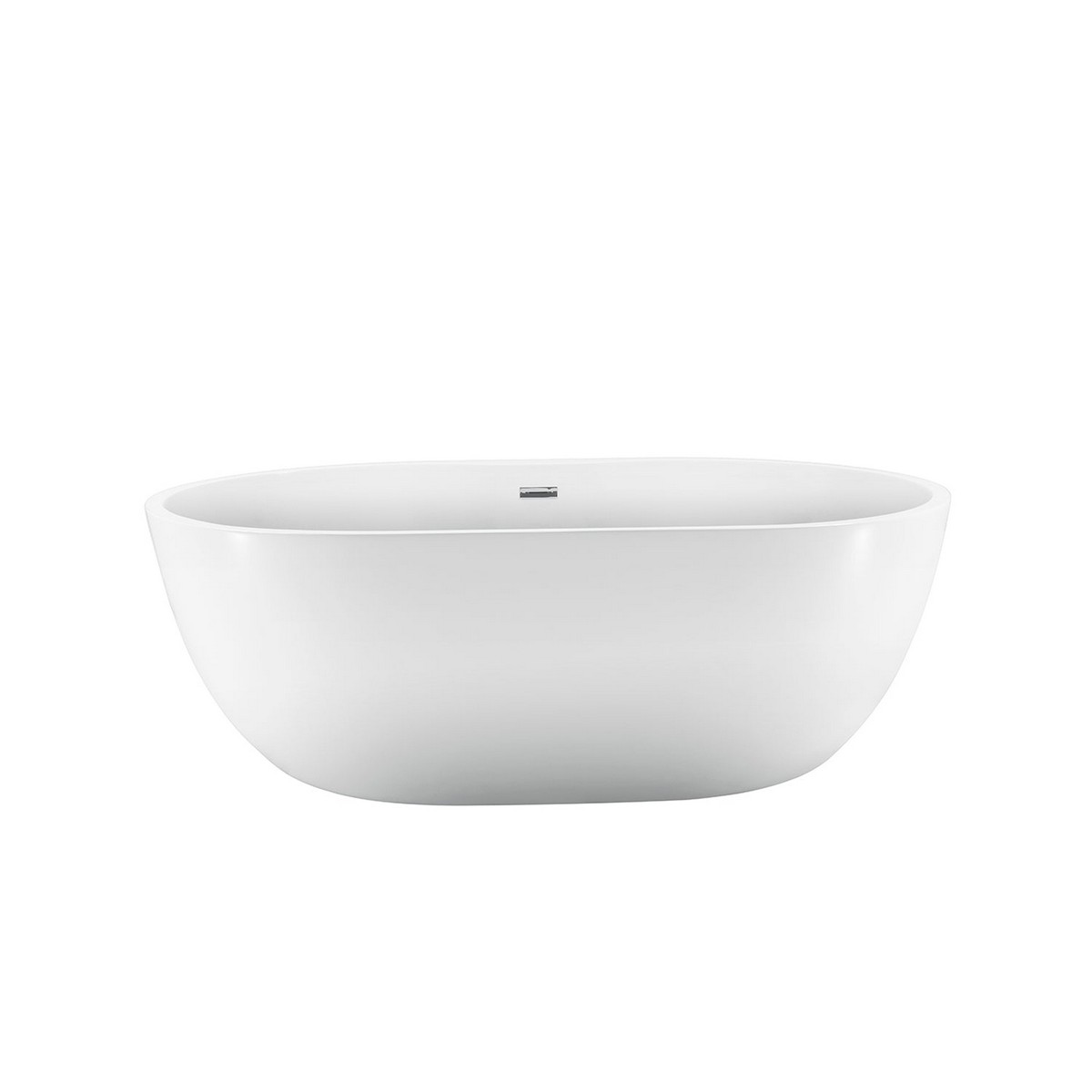 BARCLAY ATOVN71WIG PIPER 70 7/8 INCH ACRYLIC FREESTANDING OVAL SOAKING EXTRA WIDE BATHTUB IN WHITE WITH INTEGRAL DRAIN AND OVERFLOW