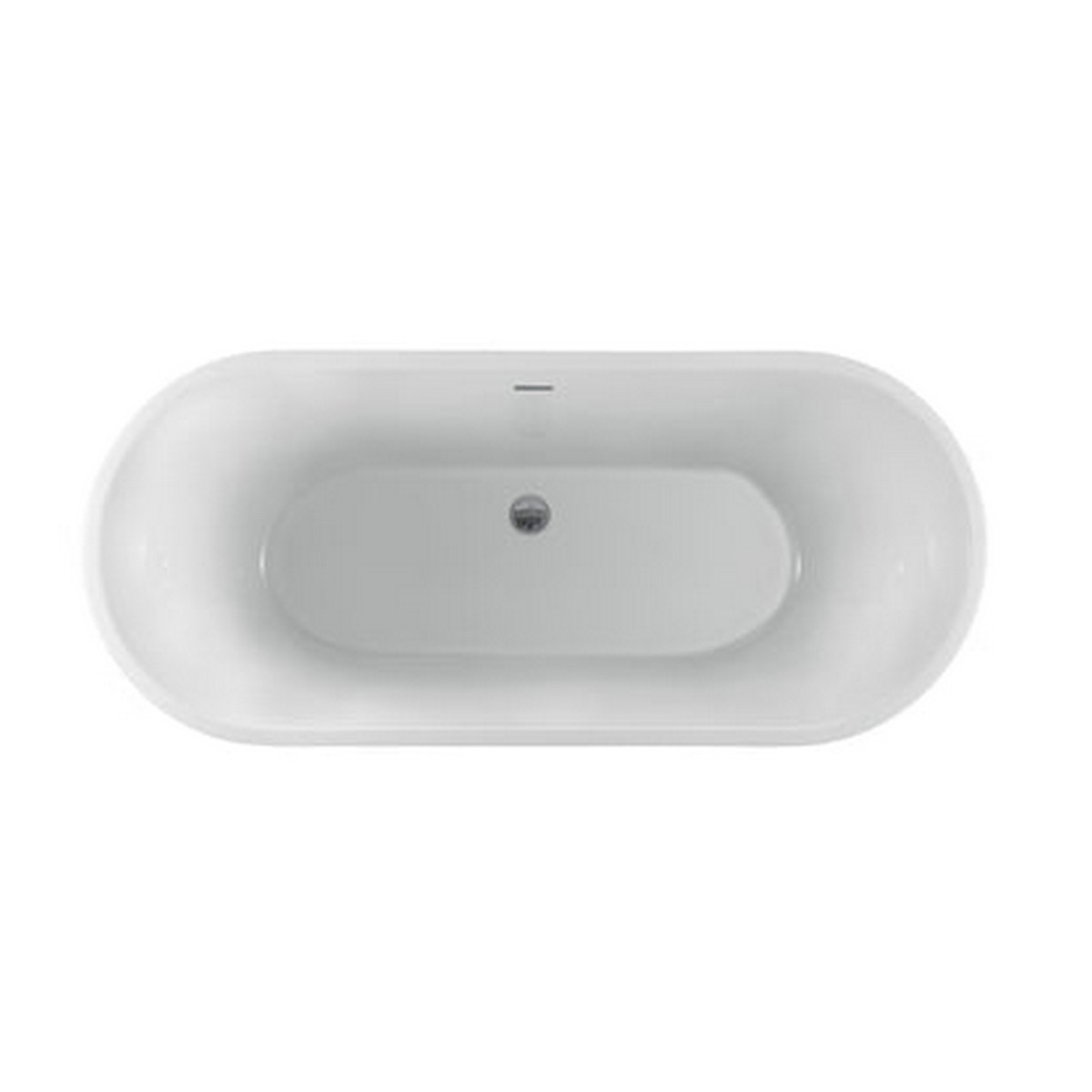BARCLAY ATSOVN67FIG RADCLIFF 67 INCH ACRYLIC FREESTANDING OVAL SOAKING BATHTUB IN WHITE WITH INTEGRAL DRAIN AND OVERFLOW