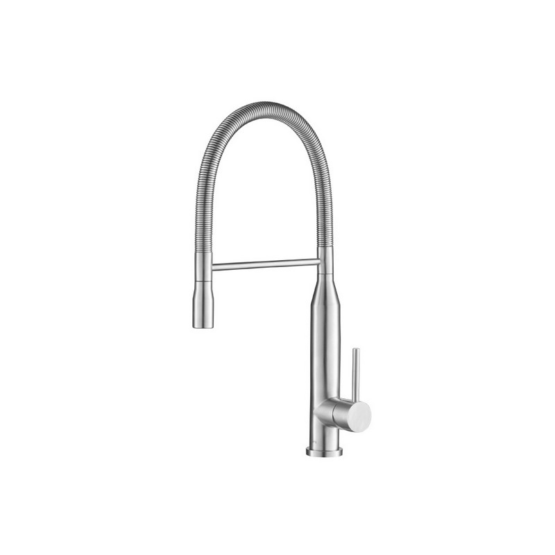 ISENBERG K.1260 20 1/2 INCH GLATT SEMI-PROFESSIONAL DUAL SPRAY STAINLESS STEEL PULL OUT KITCHEN FAUCET