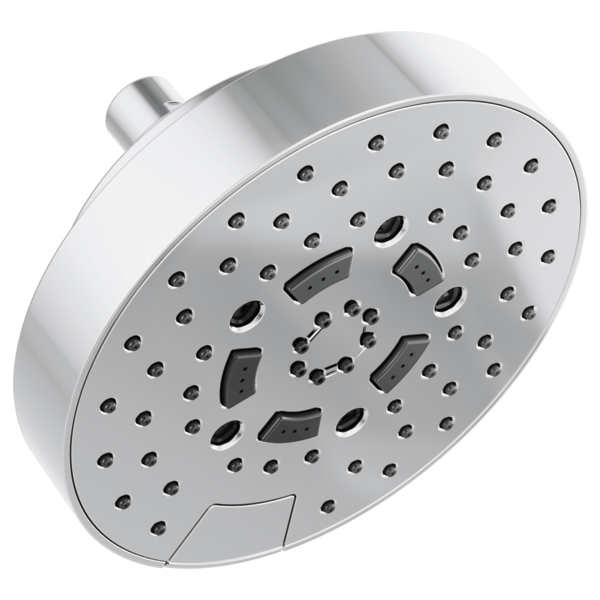 BRIZO 87492-2.5 ESSENTIAL 7 INCH 2.5 GPM WALL MOUNT LINEAR ROUND MULTI-FUNCTION SHOWERHEAD WITH H2OKINETIC TECHNOLOGY