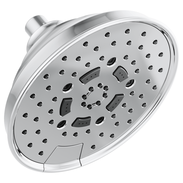 BRIZO 87495-2.5 ESSENTIAL 7 1/2 INCH 2.5 GPM WALL MOUNT CLASSIC ROUND MULTI-FUNCTION SHOWERHEAD WITH H2OKINETIC TECHNOLOGY