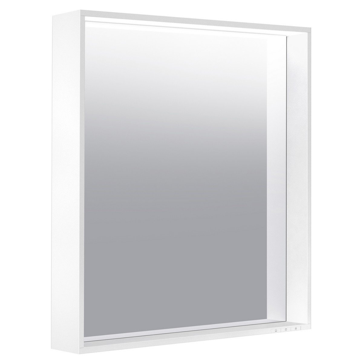 KEUCO 330962050 PLAN 25 5/8 INCH WALL MOUNTED FRAMED RECTANGULAR 3000K LED BATHROOM MIRROR