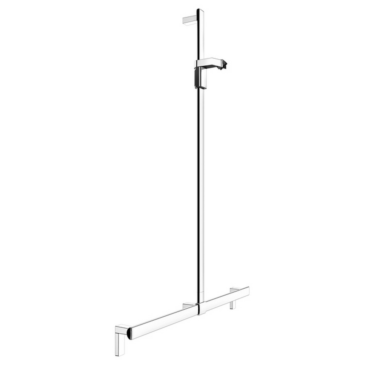 KEUCO 350141213 AXESS 45 1/4 INCH WALL MOUNTED SLIDE BAR WITH SLIDING HAND SHOWER HOLDER