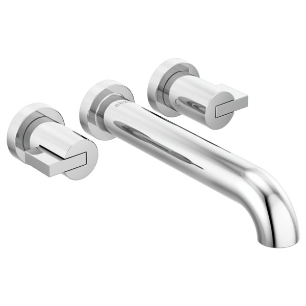 BRIZO T70435 TWO-HANDLE WALL MOUNT TUB FILLER - LESS HANDLES