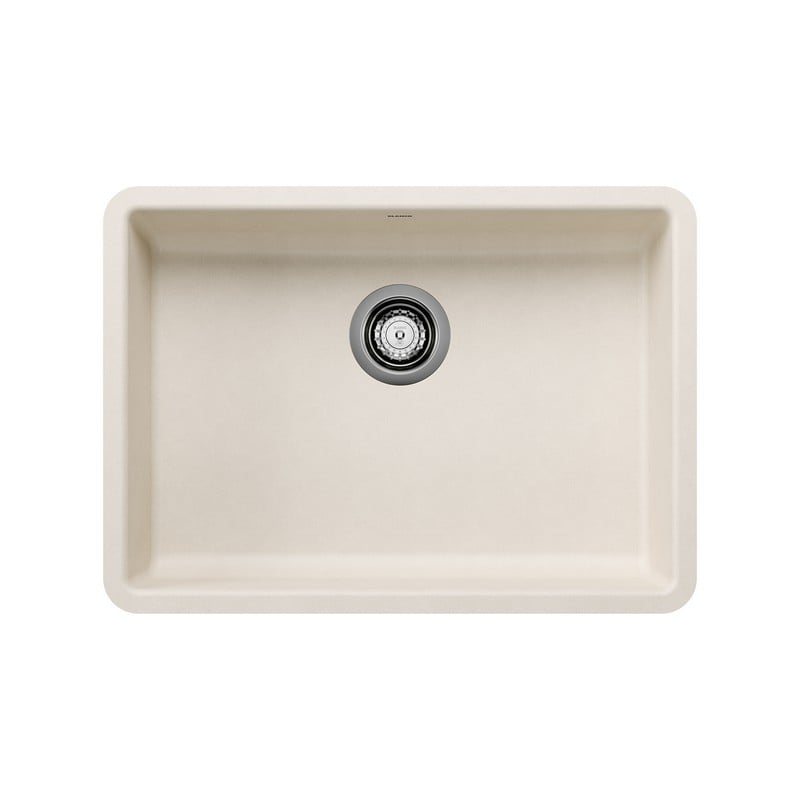 BLANCO 443082 PRECIS 25 INCH UNDERMOUNT SINGLE BOWL SILGRANIT KITCHEN SINK - SOFT WHITE