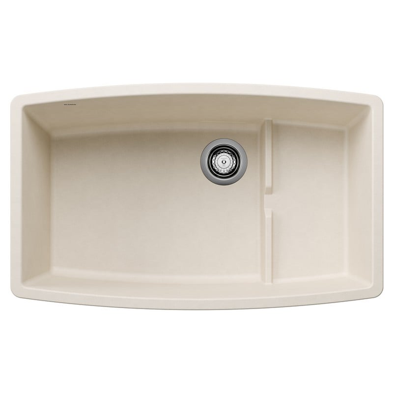 BLANCO 443085 PERFORMA 32 INCH UNDERMOUNT SINGLE BOWL SILGRANIT KITCHEN SINK - SOFT WHITE