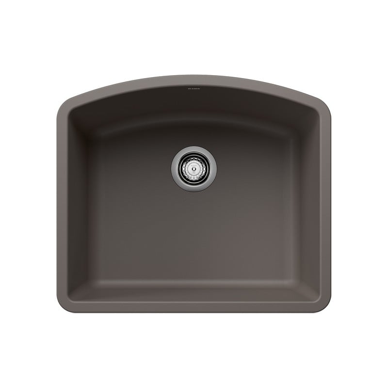 BLANCO 443098 DIAMOND 24 INCH UNDERMOUNT SINGLE BOWL SILGRANIT KITCHEN SINK - VOLCANO GRAY