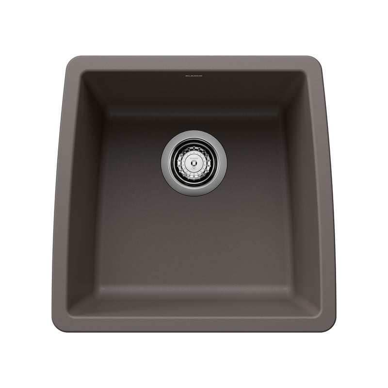 BLANCO 443124 PERFORMA 17 1/2 INCH UNDERMOUNT SINGLE BOWL SILGRANIT KITCHEN SINK - VOLCANO GRAY