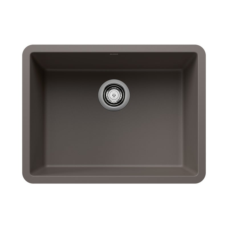 BLANCO 527411 PRECIS 23 1/2 INCH UNDERMOUNT SINGLE BOWL SILGRANIT KITCHEN SINK - VOLCANO GRAY