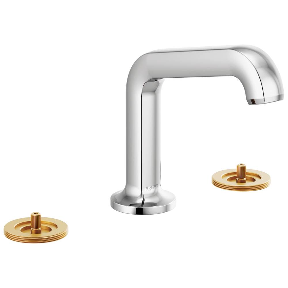 BRIZO 65307LF-LHP-ECO KINTSU 5 3/4 INCH DOUBLE HANDLE WIDESPREAD BATHROOM SINK FAUCET WITH ECO 1.2 GPM AND POP-UP