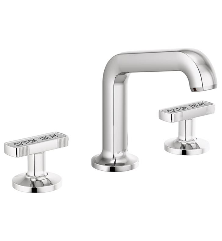 BRIZO 65307LF-LHP KINTSU 5 3/4 INCH DOUBLE HANDLE WIDESPREAD BATHROOM SINK FAUCET WITH LESS POP-UP