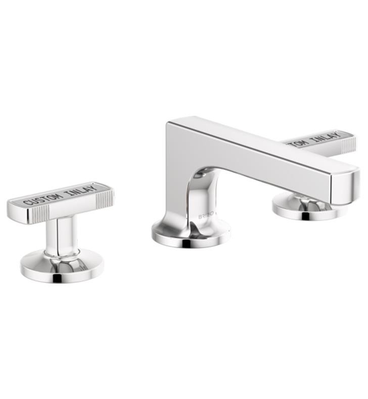 BRIZO 65308LF-LHP KINTSU 3 INCH DOUBLE HANDLE WIDESPREAD BATHROOM SINK FAUCET WITH LESS POP-UP