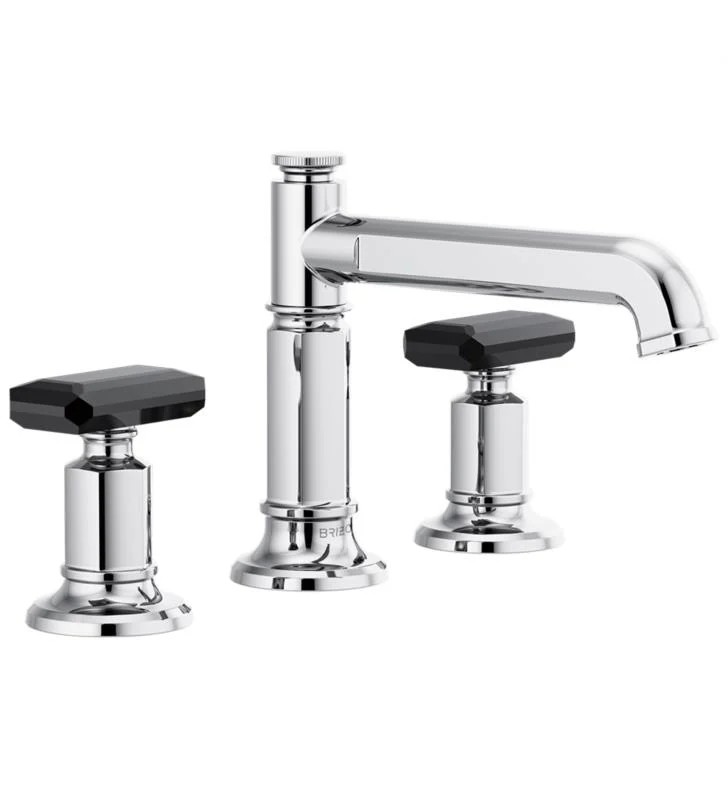 BRIZO 65377LF-LHP-ECO INVARI 5 3/4 INCH WIDESPREAD COLUMN SPOUT 1.2 GPM BATHROOM SINK FAUCET WITH LESS HANDLES