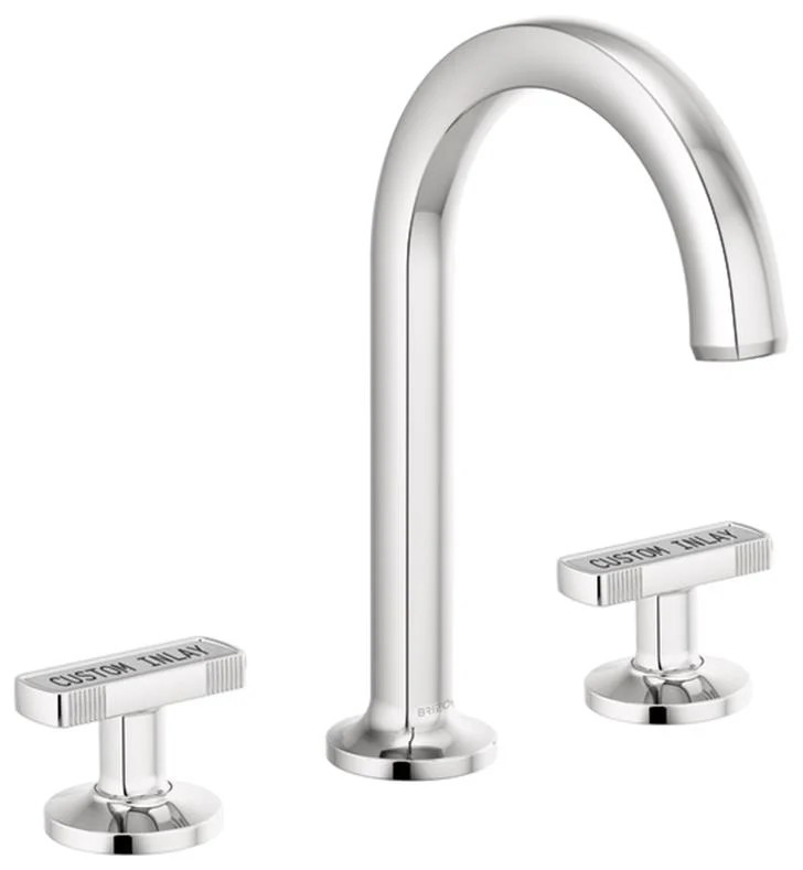 BRIZO 65306LF-LHP KINTSU 9 INCH DOUBLE HANDLE WIDESPREAD BATHROOM SINK FAUCET WITH LESS POP-UP