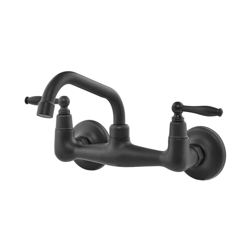 SWISS MADISON SM-BF110MB LOIRE 6 1/2 INCH WALL MOUNTED BATHROOM FAUCET IN MATTE BLACK