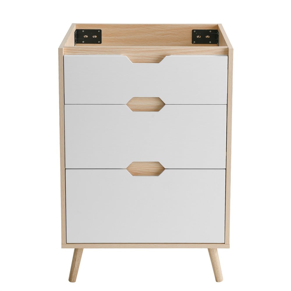 SWISS MADISON SM-BV350-C BRUSQUE 22 5/8 INCH FREESTANDING BATHROOM VANITY CABINET ONLY IN WHITE OAK