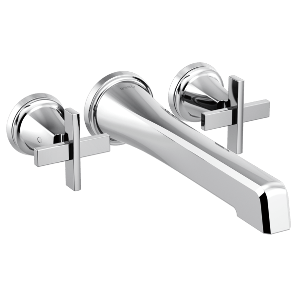BRIZO T70498-LHP LEVOIR TWO-HANDLE WALL MOUNT TUB FILLER - LESS HANDLES
