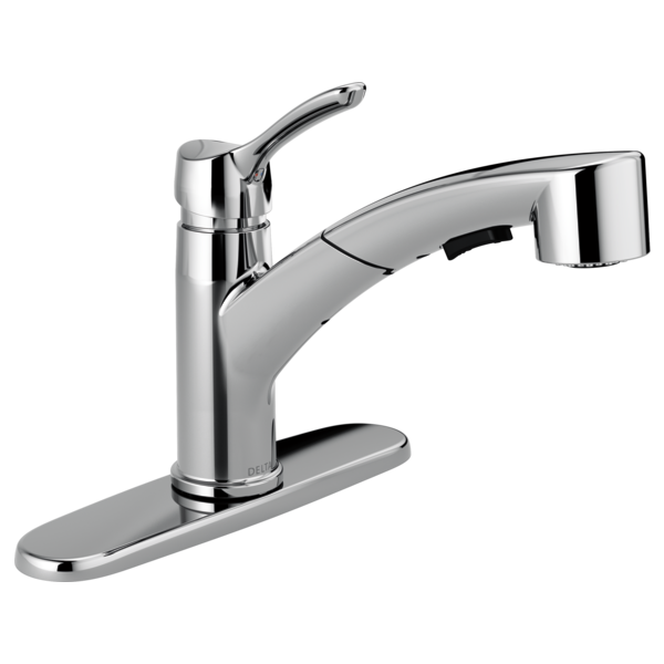 DELTA 4140-DST COLLINS SINGLE HANDLE PULL-OUT KITCHEN FAUCET