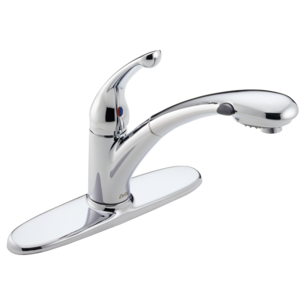 DELTA 470-WE-DST SIGNATURE SINGLE HANDLE PULL-OUT KITCHEN FAUCET