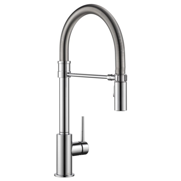 DELTA 9659-DST TRINSIC PRO SINGLE HANDLE PULL-DOWN KITCHEN FAUCET WITH SPRING SPOUT