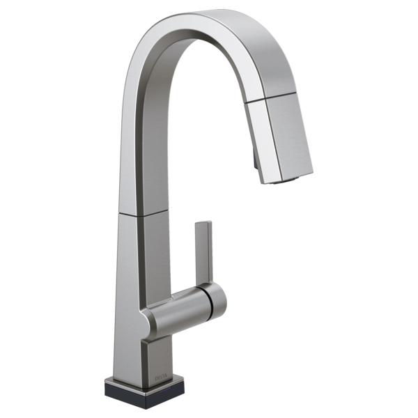Delta 9993T Pivotal Single Handle Pull Down Bar/Prep Faucet With Touch2O Technology