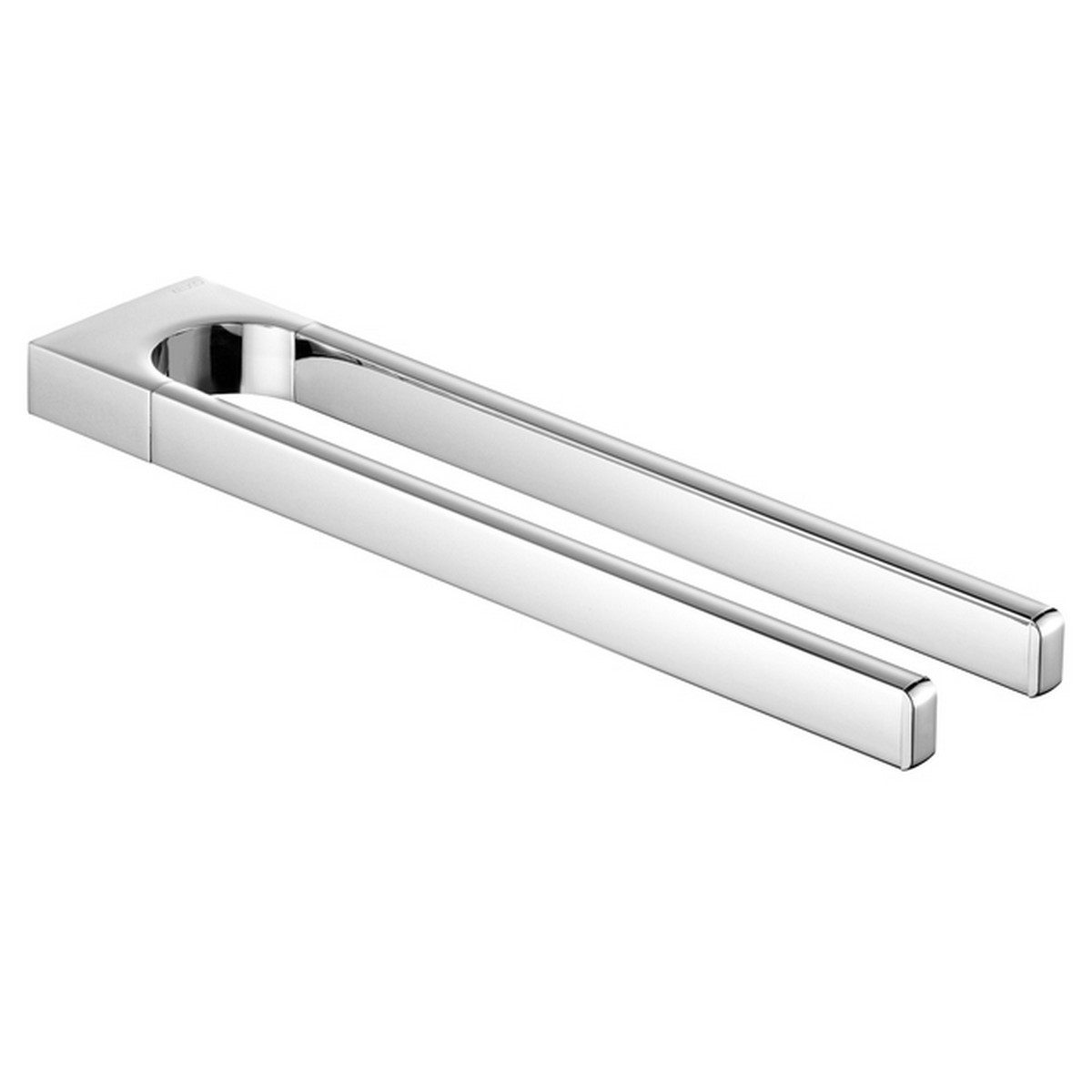 KEUCO 12719010000 MOLL 13 3/8 INCH WALL MOUNTED DOUBLE TOWEL HOLDER IN POLISHED CHROME