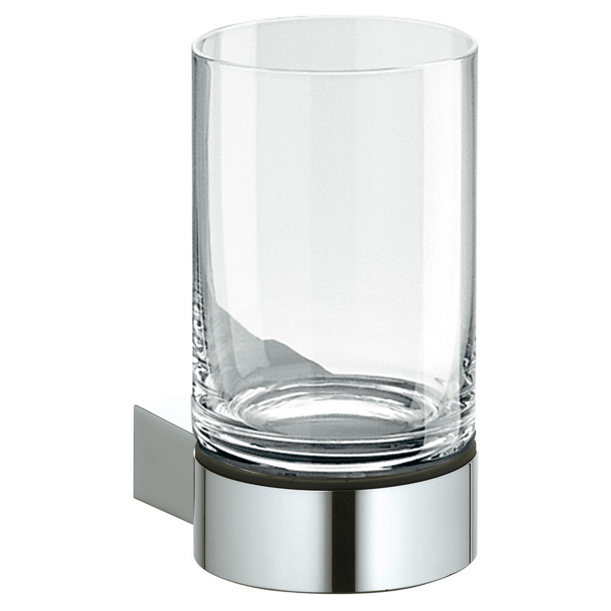 KEUCO 14950010100 PLAN 2 5/8 INCH WALL MOUNTED ACRYLIC TUMBLER HOLDER IN POLISHED CHROME