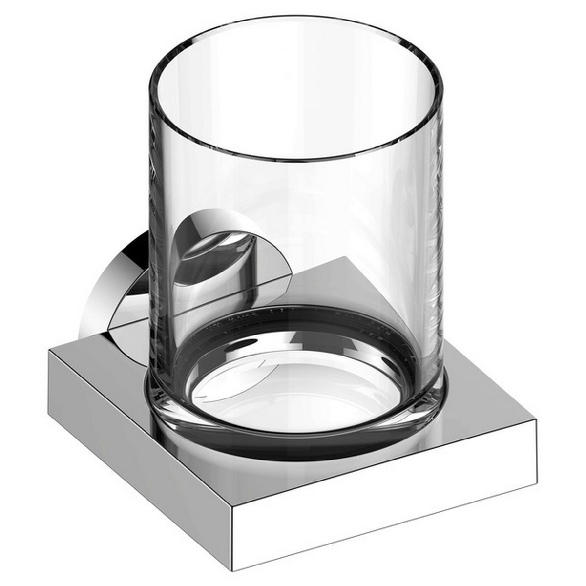 KEUCO 19050019000 EDITION 90 3 5/8 INCH WALL MOUNTED TUMBLER HOLDER IN POLISHED CHROME