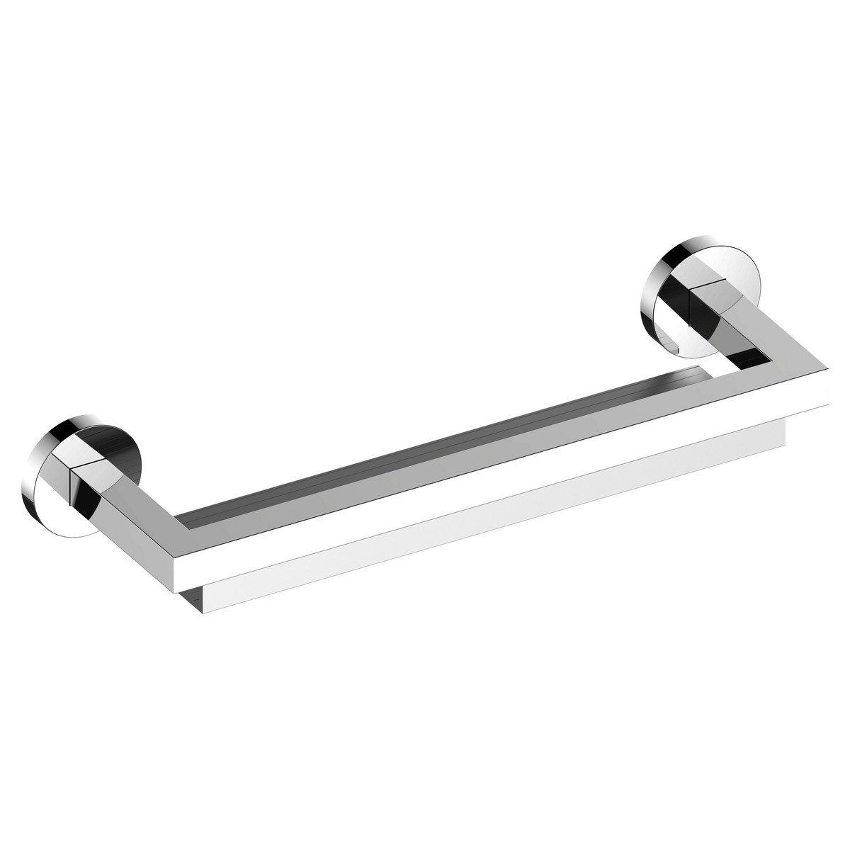 KEUCO 19058010000 EDITION 90 15 3/4 INCH WALL MOUNTED SHOWER SHELF IN POLISHED CHROME AND ALUMINUM