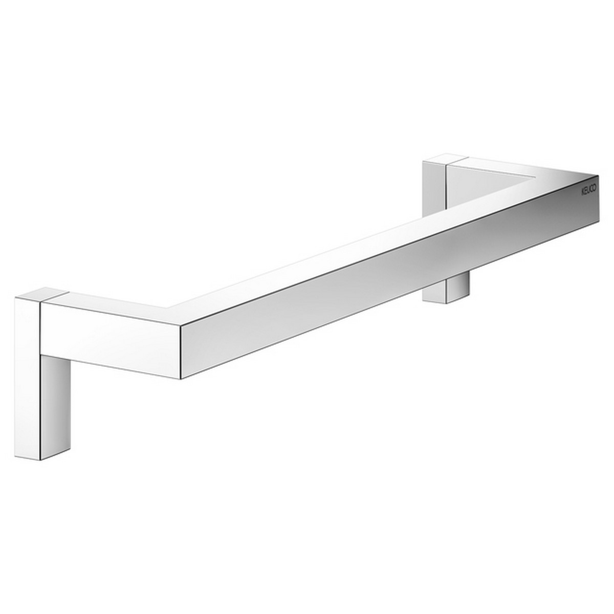 KEUCO 19107010000 EDITION 90 SQUARE 12 5/8 INCH WALL MOUNTED SUPPORT RAIL IN POLISHED CHROME