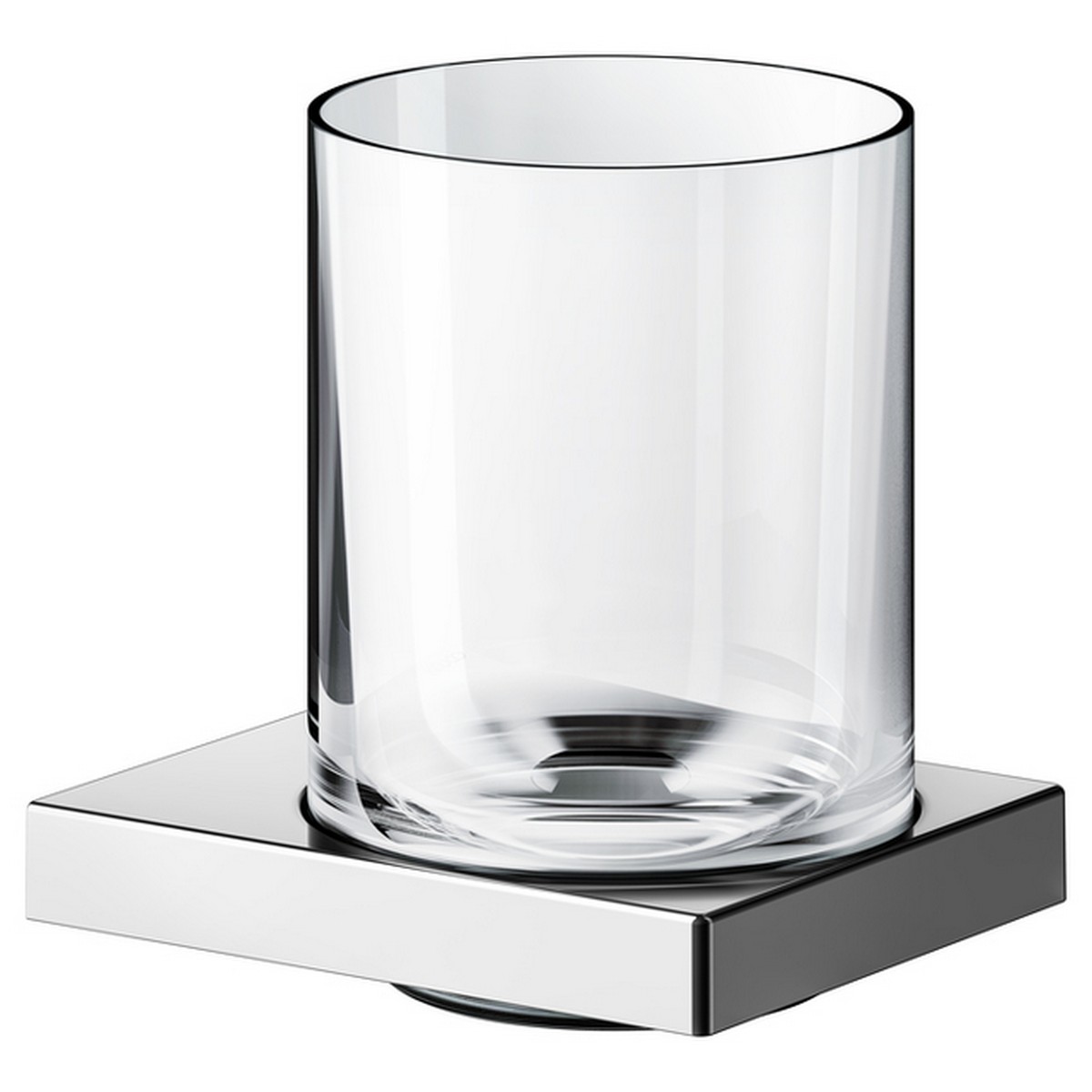 KEUCO 19150019000 EDITION 90 SQUARE 3 3/8 INCH WALL MOUNTED TUMBLER HOLDER IN POLISHED CHROME