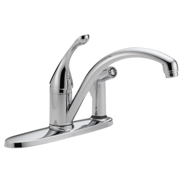 DELTA 340-DST COLLINS SINGLE HANDLE KITCHEN FAUCET WITH INTEGRAL SPRAY